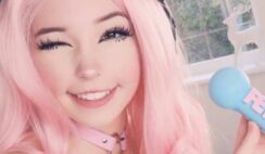 Belle Delphine y su gran dildo rosa